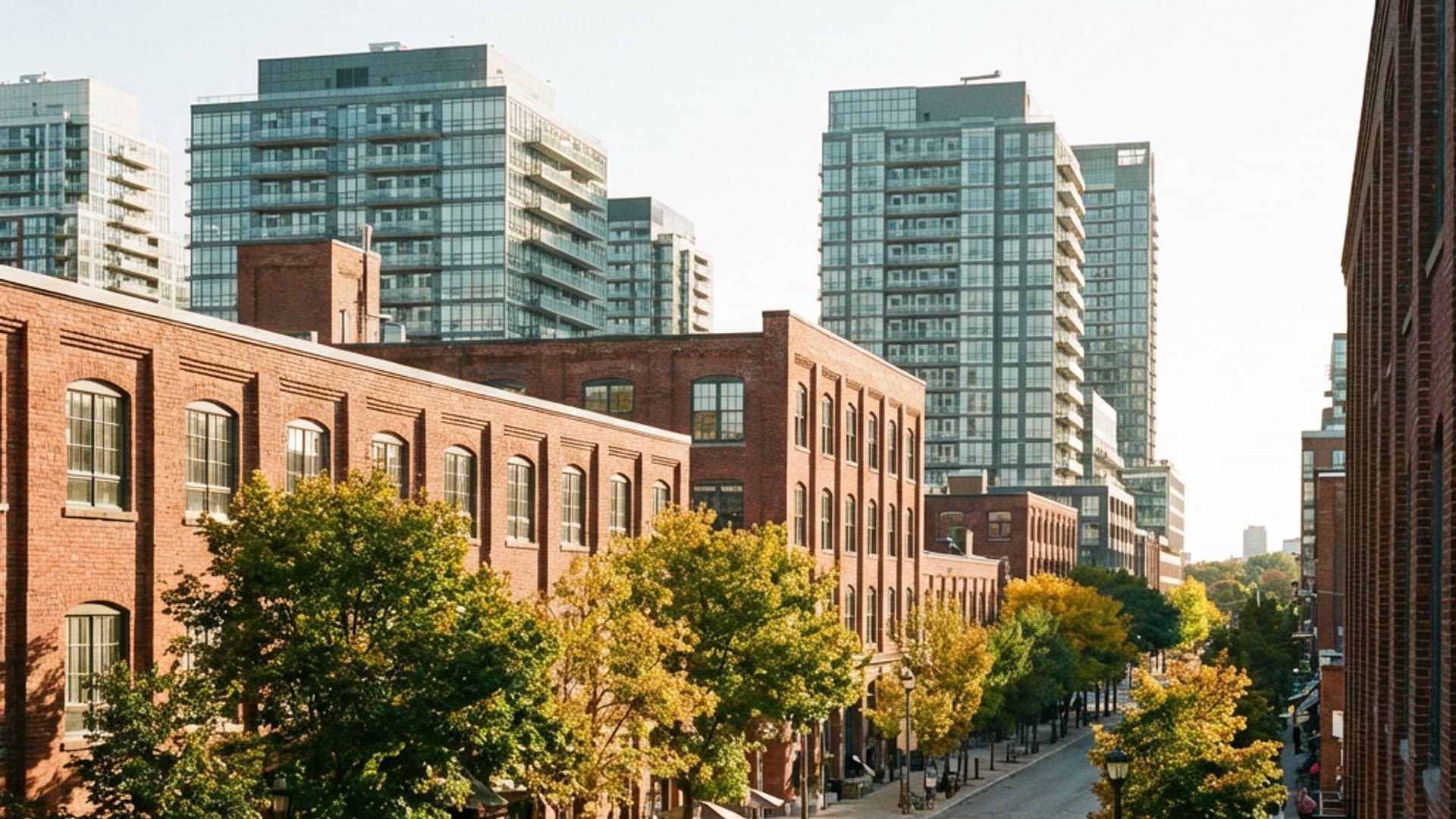 Liberty Village brick loft streetscape